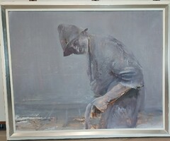 Fejér Csaba "Napszámos"  olaj,farost 100×80cm