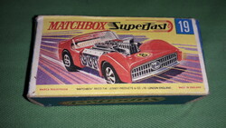 1970. MATCHBOX NO.19. -SUPERFAST - ROAD DRAGSTER - 1:64 méretű fém kisautó EREDETI DOBOZÁVAL GYŰJTŐI