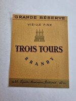TROIS TOURS Brandy italcímke - MONIMPEX EXPORT 0,7 l  - retro