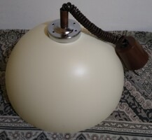 1970-es évek - Olasz design mennyezeti lámpa - kemény műanyag búra - szép állapot - 45 x 26 cm.