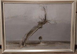 Fejér Csaba "Öreg fa"  olaj,farost 100×70cm