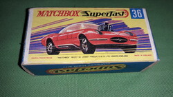 1970. MATCHBOX NO.36.-SUPERFAST-HOT ROAD DRAGUAR - 1:64 méretű fém kisautó EREDETI DOBOZÁVAL GYŰJTŐI