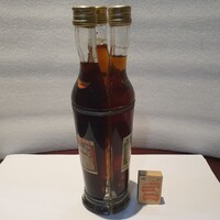 Hollóházi Retro Museum-Style Three-Headed Vermouth Bottle from 1970, Flawless Collection Item