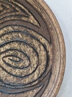 Vintage Terraform samottos kerámia tál, falidísz- 23 cm