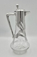Szecessziós, bécsi ezüst karaffa, kancsó, kiöntő