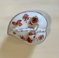 Herendi, antik Herendi, „ó Herendi”, Apponyi mintás szív alakú bonbonier. HIBÁTLAN.