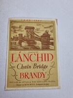 LÁNCHID BRANDY italcímke 0,7 l - Chain Bridge Brandy MONIMPEX - retro
