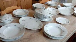 12 személyes porcelán étkészlet, XX.század első fele, Pausz Tivadar Kassa jelöléssel