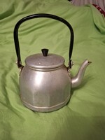 Retro, vintage aluminum teapot, 14 x 15 cm.