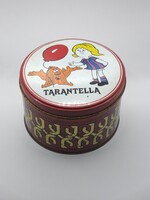 Régi retro tarantella sütemény fémdoboz Pom Pom meséi