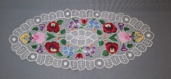 Riselt  kalocsai áttört terítő  63 x 27 cm.