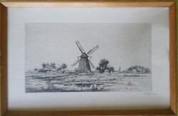 Boldizsár István: Tanya szélmalommal