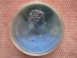 CANADA, EZÜST 10 DOLLÁR ÉRME 1973, UNC. NYÁRI OLIMPIA, MONTRÉAL 1976. (48,7 g, 0,925) EREDETI!