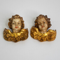 Barokk faragott fa puttók párban