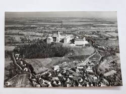 PANNONHALMA látképe fekete-fehér régi postatiszta képeslap bélyeggel