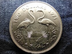 Flamingó madár Bahama-szigetek II. Erzsébet (1952-2022) .925 ezüst 2 Dollár 1971 FM