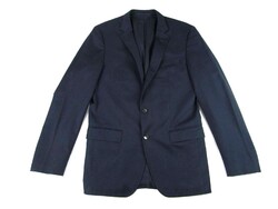 EREDETI HUGO BOSS REDA (L - 50-es) ELEGÁNS NAGYON KOMOLY FÉRFI  ÉJ SÖTÉTKÉK GYAPJÚ ZAKÓ