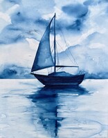 Magányosan a vízen PreszyArt 40x30 vászon
