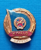 Magyar Repülő Szövetség , Kiváló Nevelő jelvény ,  Rákosi korszak. 7 es vésett sorszám