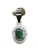 925 ezüst smaragd medál