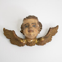 Barokk faragott fa puttó