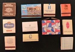 Gyufa gyüjtemény - szállodai gyufák 1960-1970 évekből