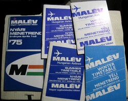 Régi Malév menetrendek egyben