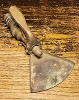 Vintage sárgaréz locsolófej – Régi darab legyező alakú szóróval, 16 cm