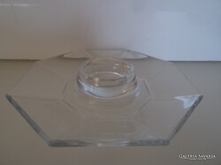 TOJÁSTARTÓ - FRANCIA  - ÜVEG - 14 cm x 2.5 cm - VASTAG - HIBÁTLAN