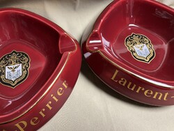 2 Laurent-Perrier Champagne francia porcelán szivar hamutartó párban