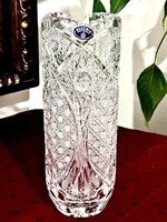 Szépséges új Bohemia kristály váza 32 cm
