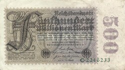 500 millió ötszázmillió márka 1923.09.01. Birodalmi kiadás Vj. Distein Németország 2.