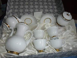 Hollóházi Napfény kávés  készlet eredeti dobozában