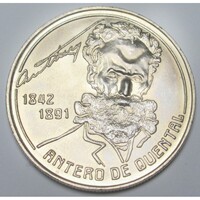 Portugália,100 escudos 1991 - Antero de Quental költő halálára aUNC+ nikkel
