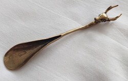 Réz teáskanál ( szarvas fej)