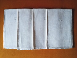 Régi szép finom mintás damaszt törölköző hibátlan