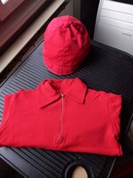 Retro/vintage gyerek ruha: piros kalap, nadrág, felső