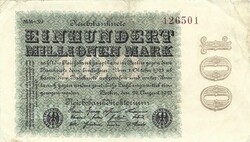 100 millió százmillió márka 1923.08.22. Privát kiadás Vj. Hakensterne Németország 2.