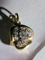 18 karátos briliáns drágaköves arany medál certifikáttal