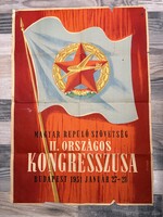 1951-es plakát a Magyar Repülő Szövetség II. Országos Kongresszusáról