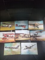 Régi Malév képeslapok -8 db egyben-Repülők.