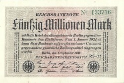 50 millió márka 1923.09.01. Németország 2.