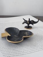 Mid- century Walter Bosse stílusú antikolt sárgaréz tárgyak