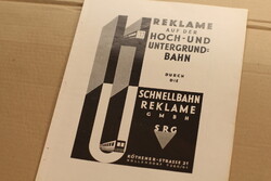 Régi modernista artdeco német metró reklám