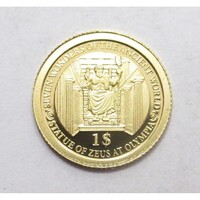 Salamon-szigetek,1 dollar 2013 - Zeusz szobra UNC arany 0.50g585
