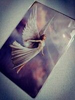 Angyal fém dekoráció tábla 20*30 cm.