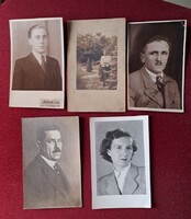 „Régi magyar portrék – polgári viselet, XX. század első fele – 5 db fotó