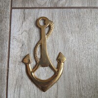 Vasmacskát formázó szép régi réz sörnyitó (12,3x7,3 cm)