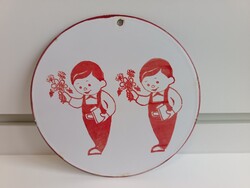 Retró zománc falikép