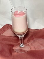 Elegáns szójaviasz illatgyertya talpas pohárban